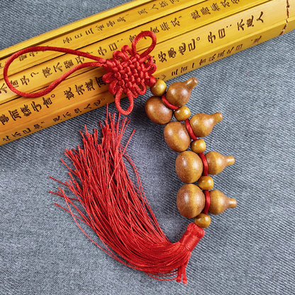 Traditional Gourd Knot with Tassel -  Decorative Pendant
