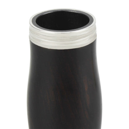 Eb Clarinet Joint Tube with Silver Trim – Premium Grenadilla Wood Body & Metal Ring