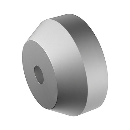 7-Inch Vinyl Record Adapter - Silver/Black Aluminum Stabilizer for 45 RPM Records