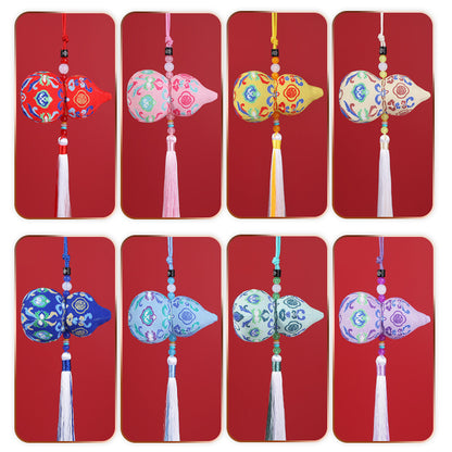 Embroidered Gourd Pendant – Aromatic Sachet, Portable Fragrance Bag, Lucky Charms for Car