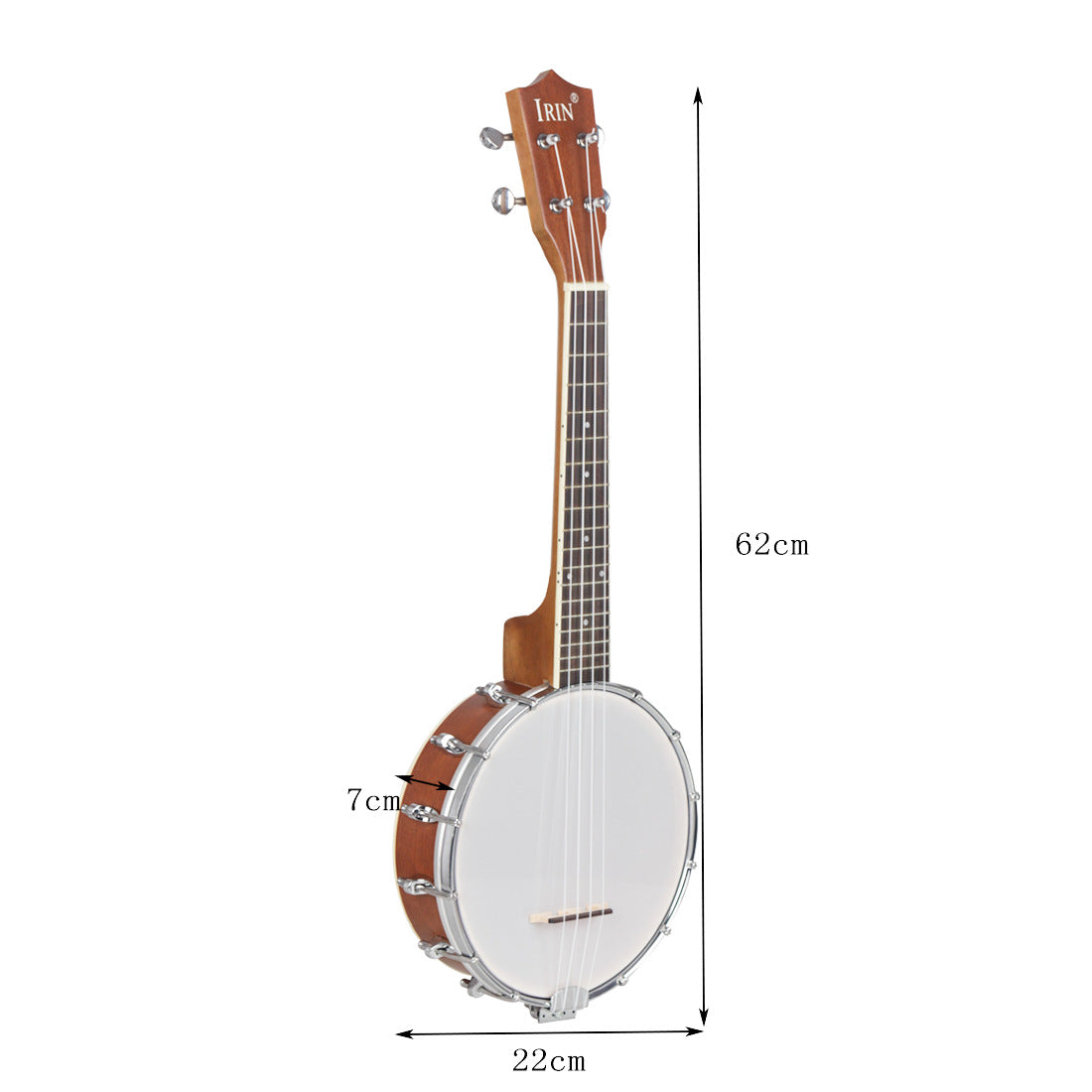 4-String Handcrafted Banjo – Sapele & Rosewood Body, Maple Neck (Folk Instrument for Practice/Performance)