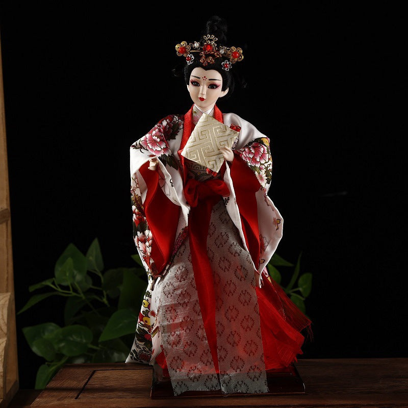 Silk Chinese Opera Doll – Handcrafted Figurine for Home Décor and Small Gift