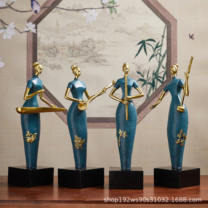 Unique Band Figurines for Living Room, Study, Wine Cabinet and Entryway - Luxury Resin Art Crafts