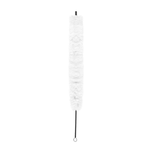 Professional Flute Cleaning Rod – Cotton Swab with Anti-Scratch Rubber Tip & Ergonomic Grip (White) – Non-Shedding Wind Instrument Care Tool