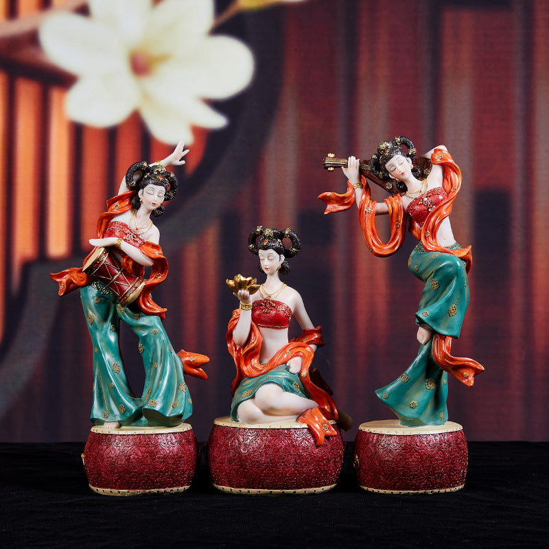 Charming Chinese Wind Decorations with Dunhuang Apsaras and Antique Elegance