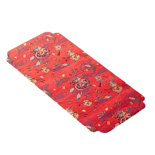 Chinese Dragon Tea Mat - Waterproof Table Runner for Tea Ceremony (50x24cm, Cotton-Linen & Gauze Fabric)