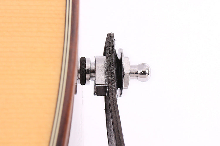 Guitar Strap Lock - Anti-Slip Alloy Strap Button for Acoustic/Electric Guitar (Gold/Silver/Black)