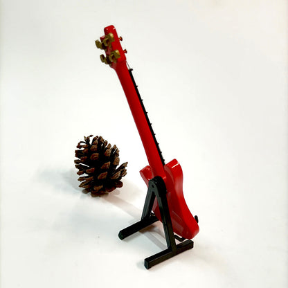 Mini Electric Guitar Model Ornament, Electric Bass Model, Birthday Gift Ornament, Wooden Handicraft, Mini Musical Instrument