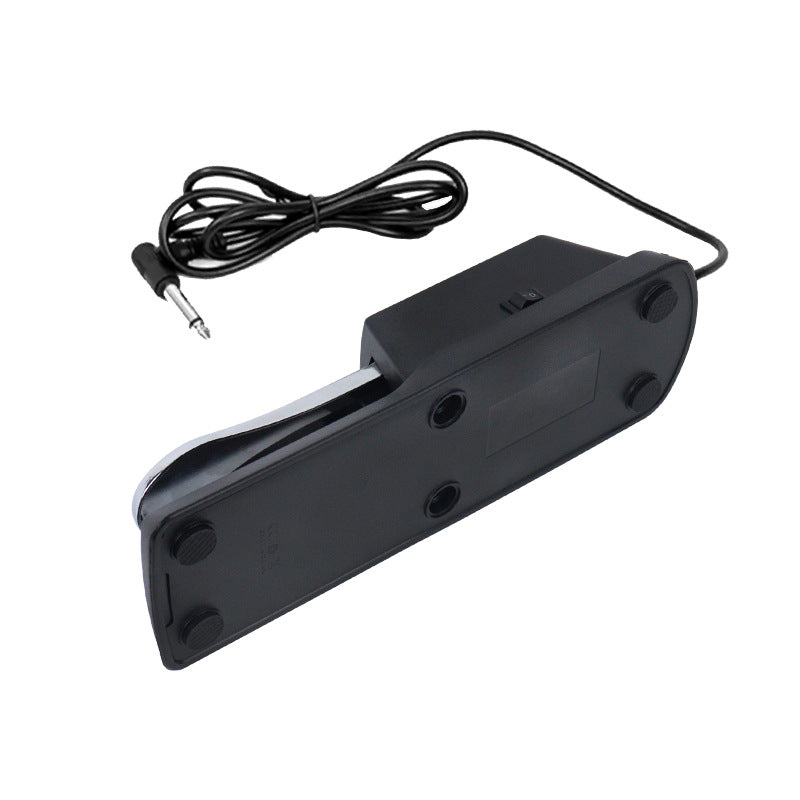 Universal Metal Sustain Pedal for Digital Pianos/Keyboards - Noise-Free with Non-Slip Base (7.5x23x6cm, 400g)