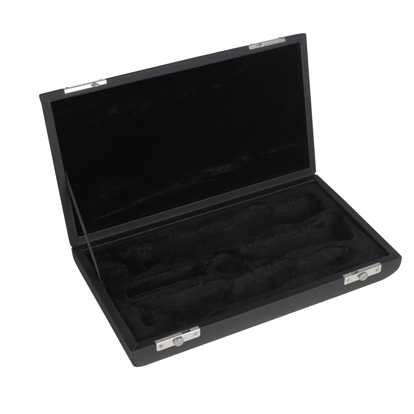 PU Leather Oboe Case with Metal Push-Button Latch – Soft Flannel Lining & Reinforced Compartments (Black)