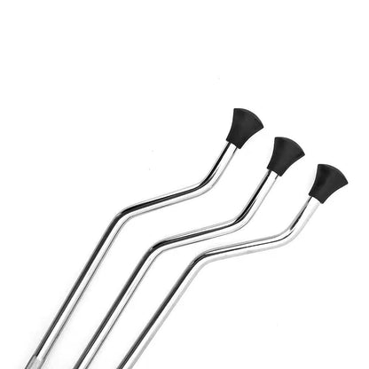 Drum Tom Legs - 3-Pack Chrome Plated Metal Stands for Tom Drums (480mm Length, 310g Each)