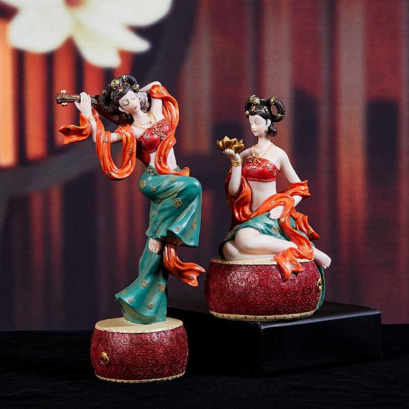 Charming Chinese Wind Decorations with Dunhuang Apsaras and Antique Elegance