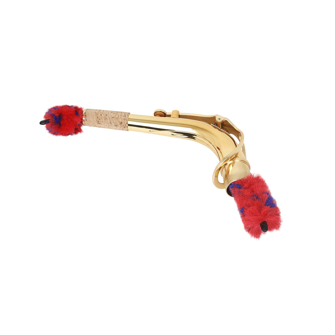 Professional 28.5cm Saxophone Neck Cleaning Brush - Anti-Scratch Dual-Color Fiber Tool for Brass/Woodwind Instruments