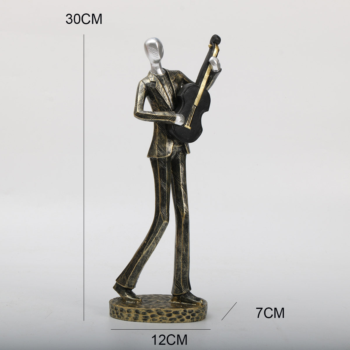 Unique Nordic Resin Sculpture Modern Musician Figurine, Elegant Home Decor Art Piece for Contemporary Spaces