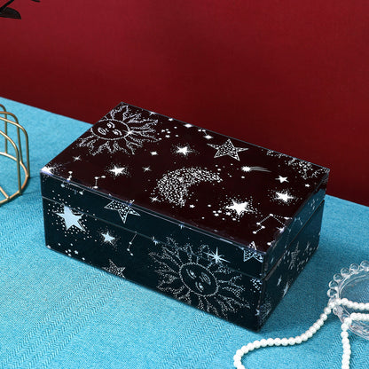 Sun, Moon & Stars Jewelry Box - Unique Tarot-Themed Jewelry Organizer, Stylish Storage Box