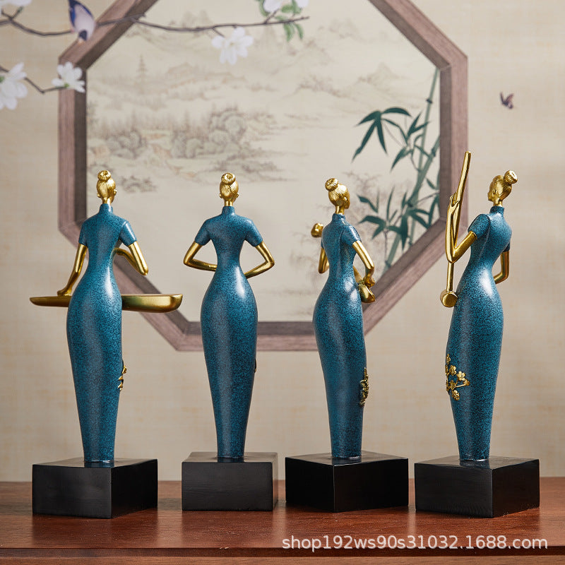Unique Band Figurines for Living Room, Study, Wine Cabinet and Entryway - Luxury Resin Art Crafts