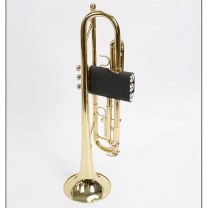 Bb Trumpet Valve Guard - Leather Protection Pad for Trumpet Pistons (19x13cm, Sweat & Wear Prevention)