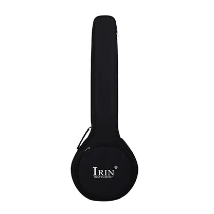5-String Banjo Case – Waterproof Oxford Fabric, Dual Metal Zippers & Reinforced Padding (Black)