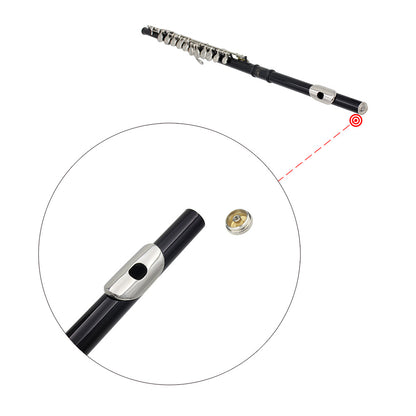 Precision Flute Headjoint Screw - Durable Aluminum Crown Screw for Flute Repair (Silver)