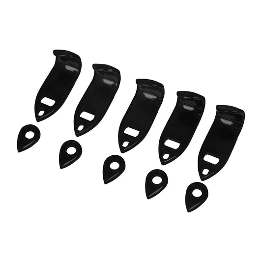 ABS Saxophone Thumb Rest 5-Pack – Ergonomic Black Thumb Hooks for Saxophone, Universal Fit (Durable ABS Accessories)
