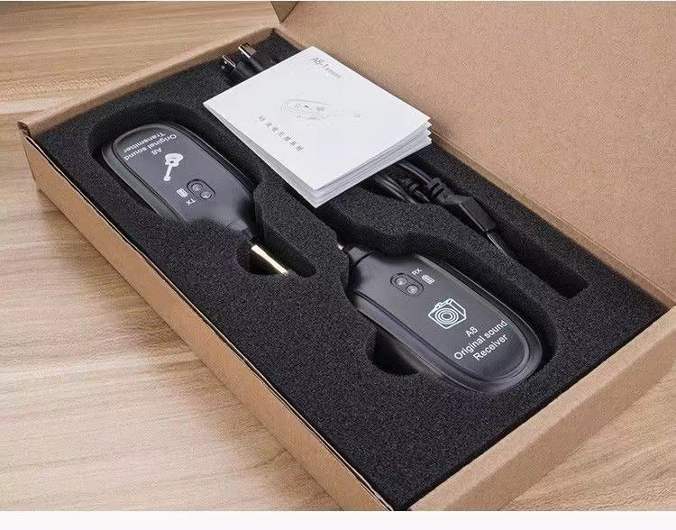 Wireless Bluetooth Guitar Transmitter - A8 Model with Stable Signal & Durable Battery for Electric Guitar & Bass