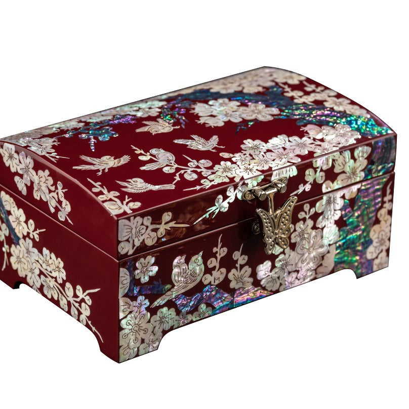 Mother of Pearl Floral Jewelry Box Set – Handcrafted  Gift for Women, Birthday, Wedding, Christmas