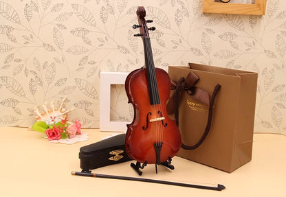 Cello Model, Miniature Music Instrument Ornament Cello, Wooden Handicrafts Musical Instrument Model Musical Gifts