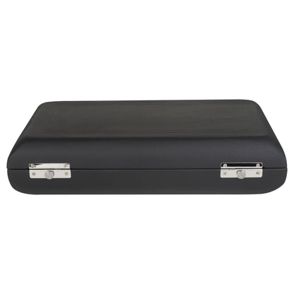 PU Leather Oboe Case with Metal Push-Button Latch – Soft Flannel Lining & Reinforced Compartments (Black)