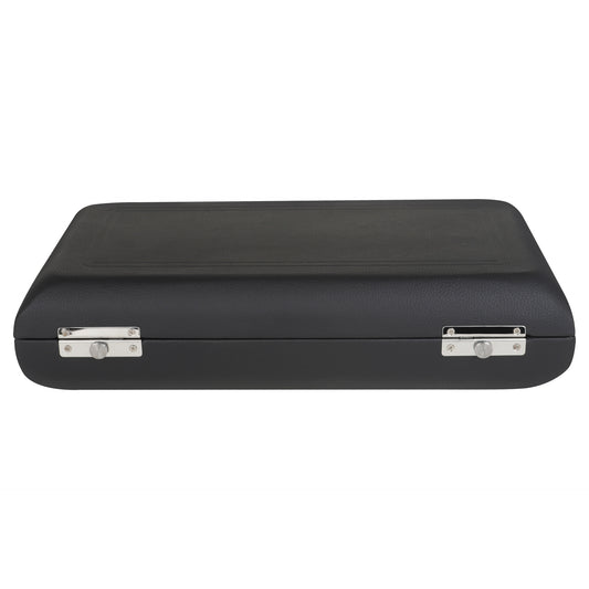 PU Leather Oboe Case with Metal Push-Button Latch – Soft Flannel Lining & Reinforced Compartments (Black)