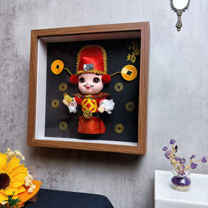 3D Silk Figurine Wall Décor – Handcrafted Creative Art Piece for Home or Restaurant