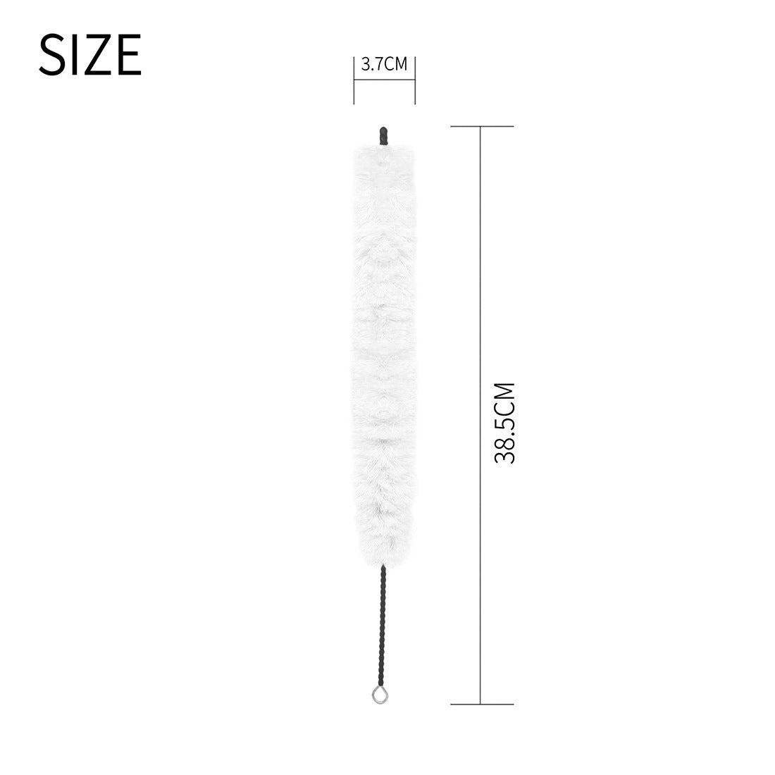 Professional Flute Cleaning Rod – Cotton Swab with Anti-Scratch Rubber Tip & Ergonomic Grip (White) – Non-Shedding Wind Instrument Care Tool