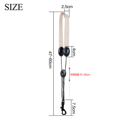 Saxophone/Clarinet Neck Strap with Rotating Hook - Wide Padded Nylon & ABS (Black/Red/Grey)