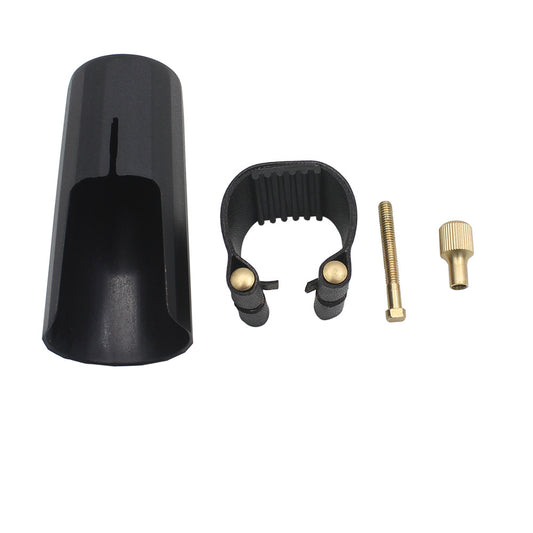Professional Saxophone Ligature & Cap Set – Universal Fit for Tenor/Alto/Soprano (Leather & PVC) – Air-Tight Grip for Pure Tone Projection