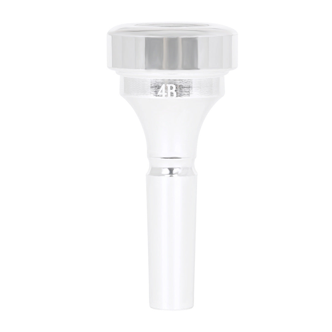 Silver-Plated Brass Cornet Mouthpiece – CNC Machined Professional Mouthpiece for Enhanced Tone & Effortless Play