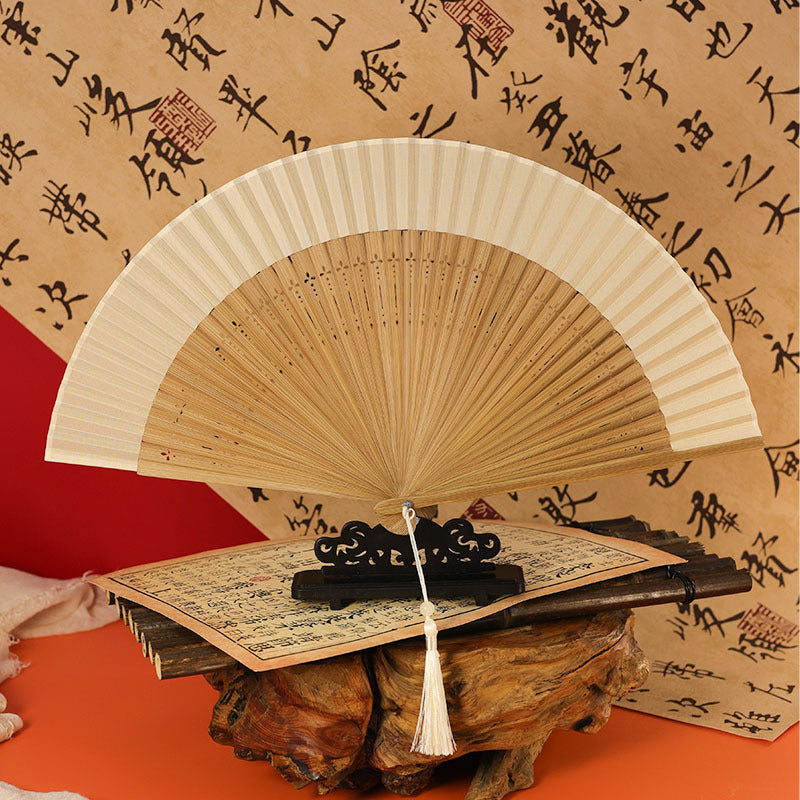 Elegant Ancient Style Folding Fan - Traditional Hanfu Fan for Women
