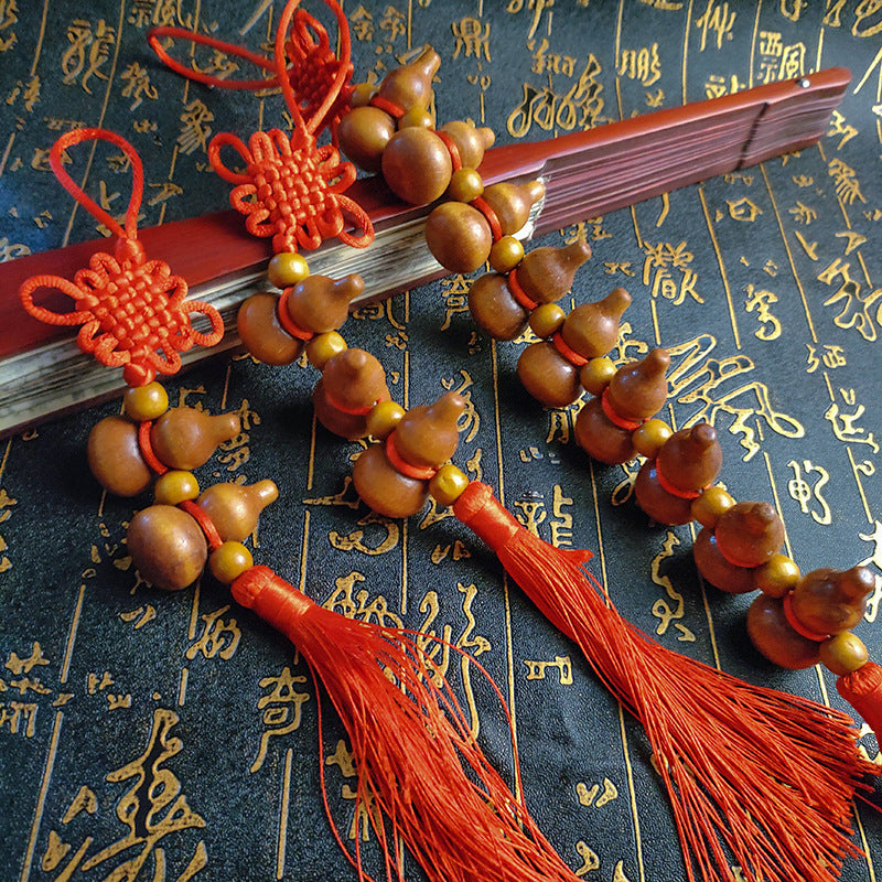 Traditional Gourd Knot with Tassel -  Decorative Pendant