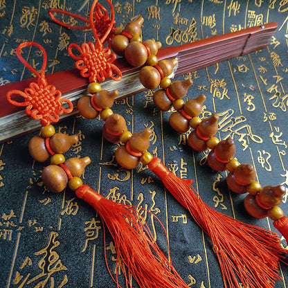 Traditional Gourd Knot with Tassel -  Decorative Pendant
