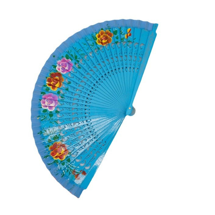 Elegant Spanish Plain Folding Fan - Wooden Dance Performance Prop