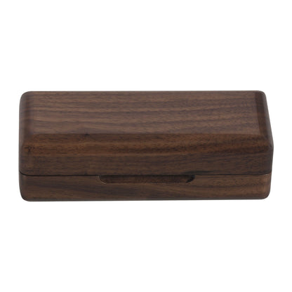 Walnut & Rosewood Saxophone Ligature Case – Vintage Magnetic Closure Box with Anti-Scratch Felt Slots (Red/Walnut) – Durable Woodwind Accessory Organizer