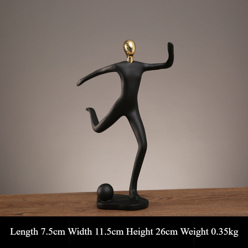 Dynamic Sports Resin Statue – Ideal for Home, Office, and Shelf Decoration