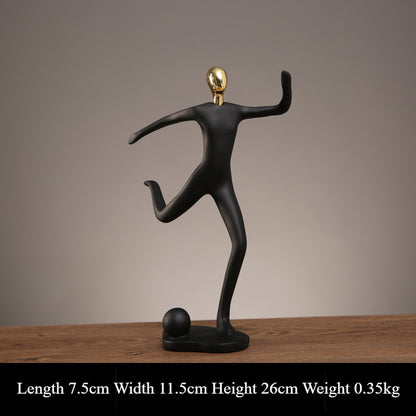 Dynamic Sports Resin Statue – Ideal for Home, Office, and Shelf Decoration