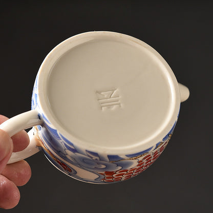 Blue & White Dragon Gate Hanwa Teapot - Ceramic Gongfu Teapot with Koi Fish Design (150ml/200ml Options)