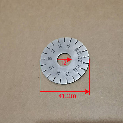 Piano String Measuring Gauge - Stainless Steel Tool 15g (41mm OD /12mm ID)
