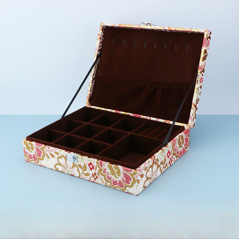 French Vintage Jewelry Box - Elegant Ring & Necklace Organizer, Premium Jewelry Display Case