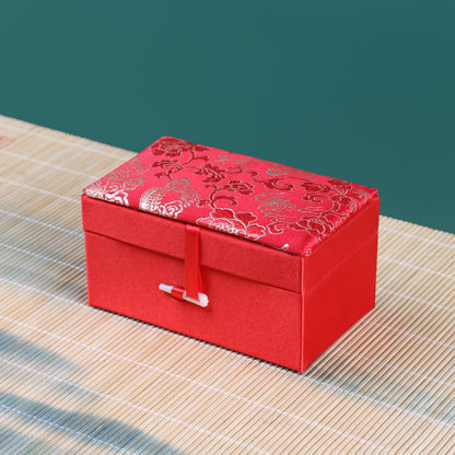 Elegant Retro Brocade Jewelry Box - Store Your Treasures in Style