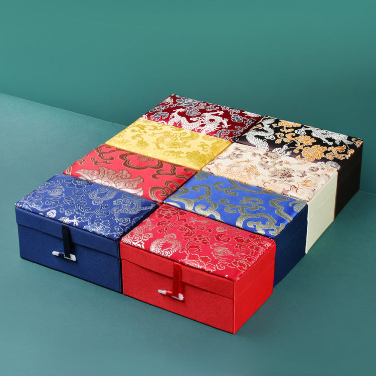 Elegant Retro Brocade Jewelry Box - Store Your Treasures in Style