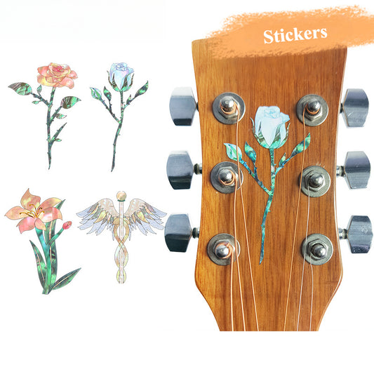 Acoustic & Electric Guitar Headstick Stickers – Stylish PVC Decals for Personalization