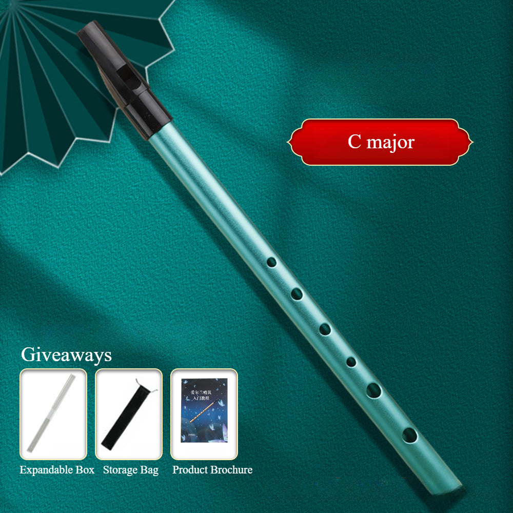 Irish Whistle in C/D Key - ABS Resin Mouthpiece with Dust Bag (C:34cm/D:30cm) Sweet & Bright Tone