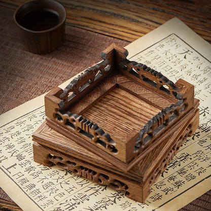 Incense Burner Stand - Solid Wood Display Base for Incense Burner, Bonsai, and Decor