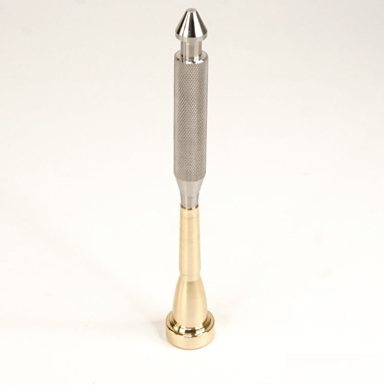 Brass Mouthpiece Repair Tool - Stainless Steel Fixer for Trumpet/Trombone/French Horn Mouthpieces (Non-Slip Diamond Pattern Handle)